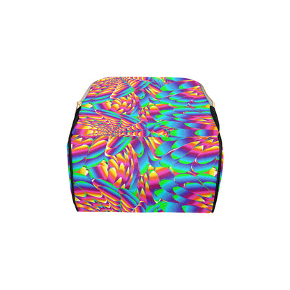 Psychedelic Trippy Pattern Diaper Bag Backpack