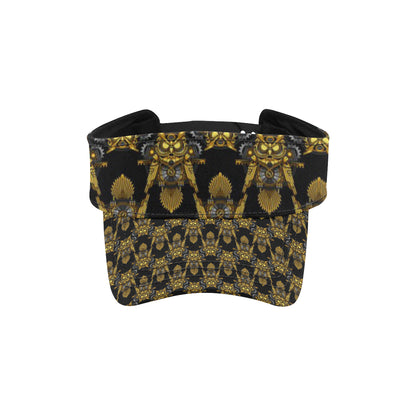 Steampunk Gold Owl Design Themed Print Unisex Sun Visor
