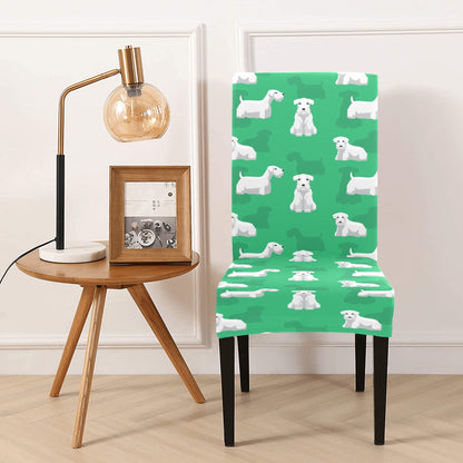 Sealyham Terriers Print Design LKS301 Dining Chair Slipcover