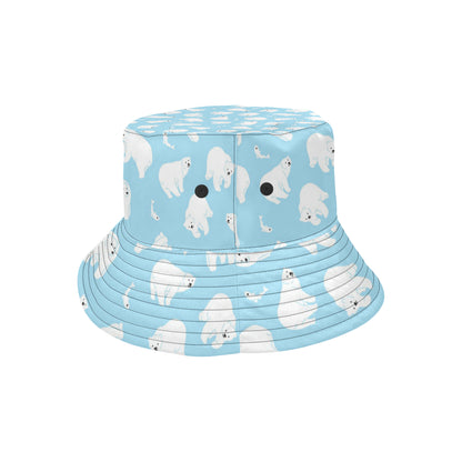 Polar Bear Pattern Print Design PB01 Unisex Bucket Hat