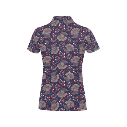 Turkey Print Design LKS401 Women's Polo Shirt