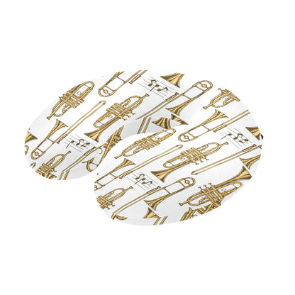 Trombone Pattern Print Design 04 U-Shaped Travel Neck Pillow