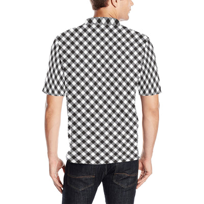 Gingham Print Design LKS402 Men Polo Shirt