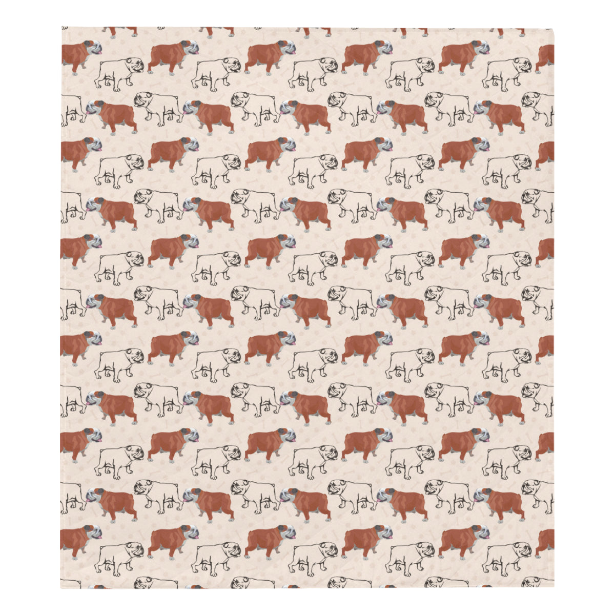 Bulldogs Pattern Print Design 04 Premium Quilt