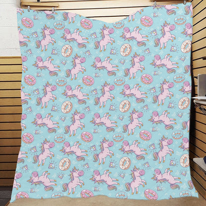Donut Unicorn Pattern Print Design DN016 Premium Quilt