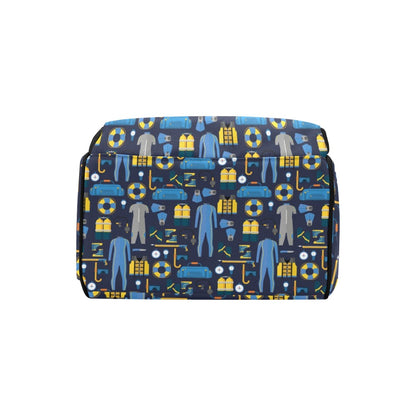 Scuba Equipment Print Design LKS305 Diaper Bag Backpack