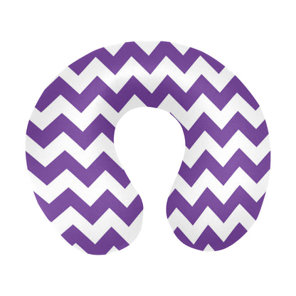 Chevron Purple Pattern Print Design 03 U-Shaped Travel Neck Pillow