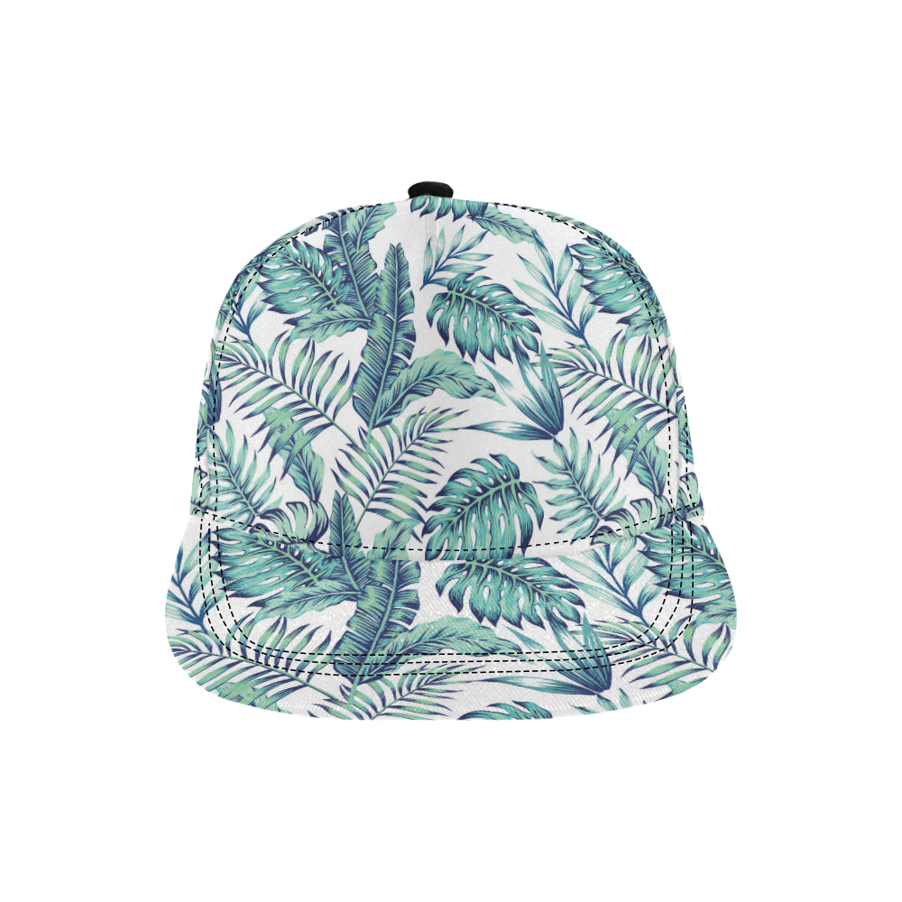 Pattern Tropical Palm Leaves Snapback Cap