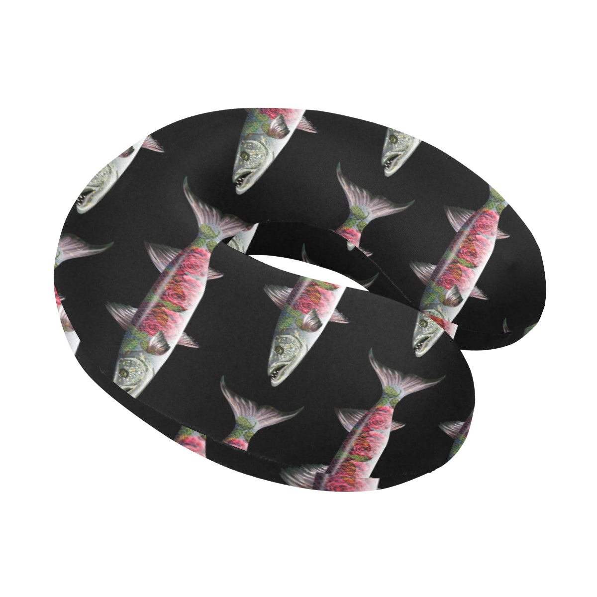 Barracuda Pattern Print Design 02 U-Shaped Travel Neck Pillow