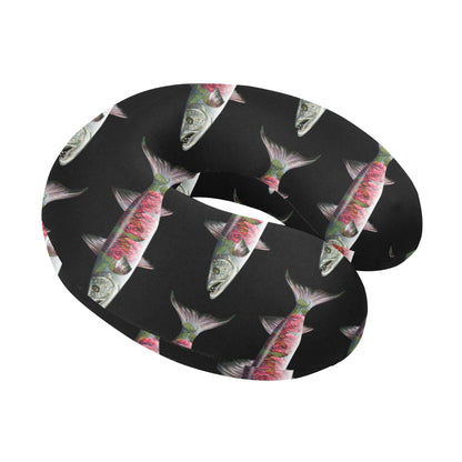 Barracuda Pattern Print Design 02 U-Shaped Travel Neck Pillow