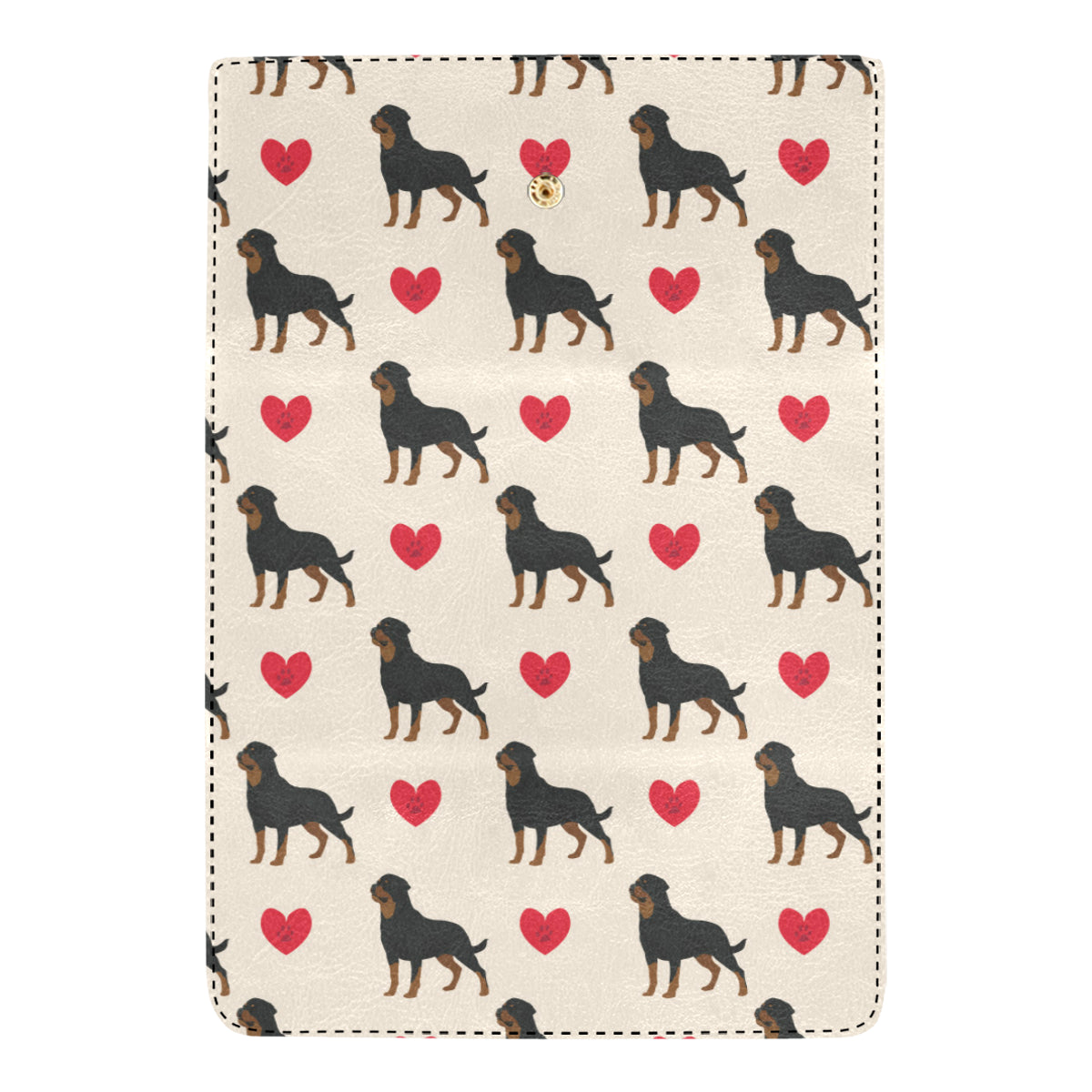 Rottweiler Pattern Print Design A02 Women's Trifold Wallet