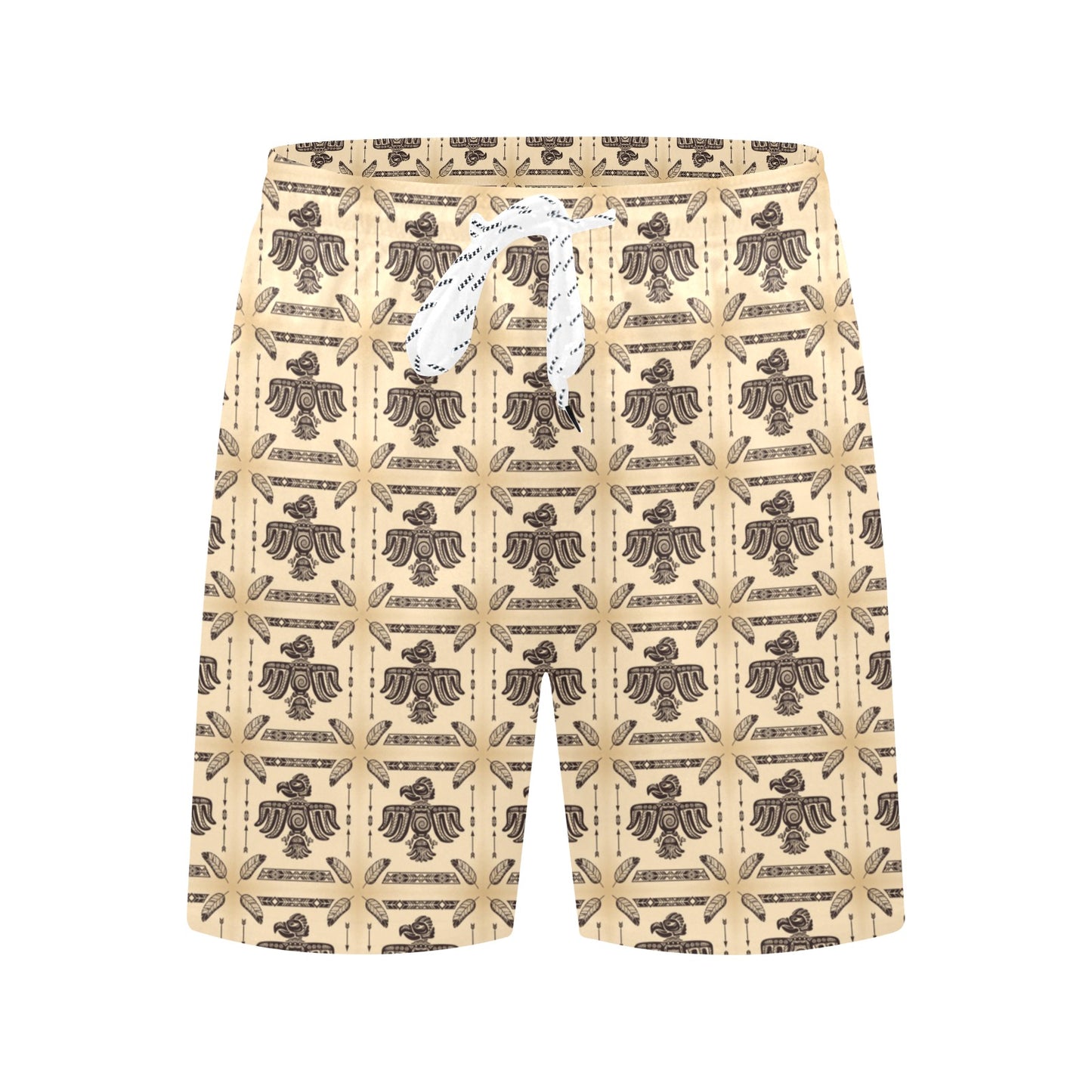 Native American Themed Design Print Men's Swim Trunks Beach Shorts