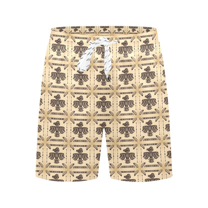 Native American Themed Design Print Men's Swim Trunks Beach Shorts