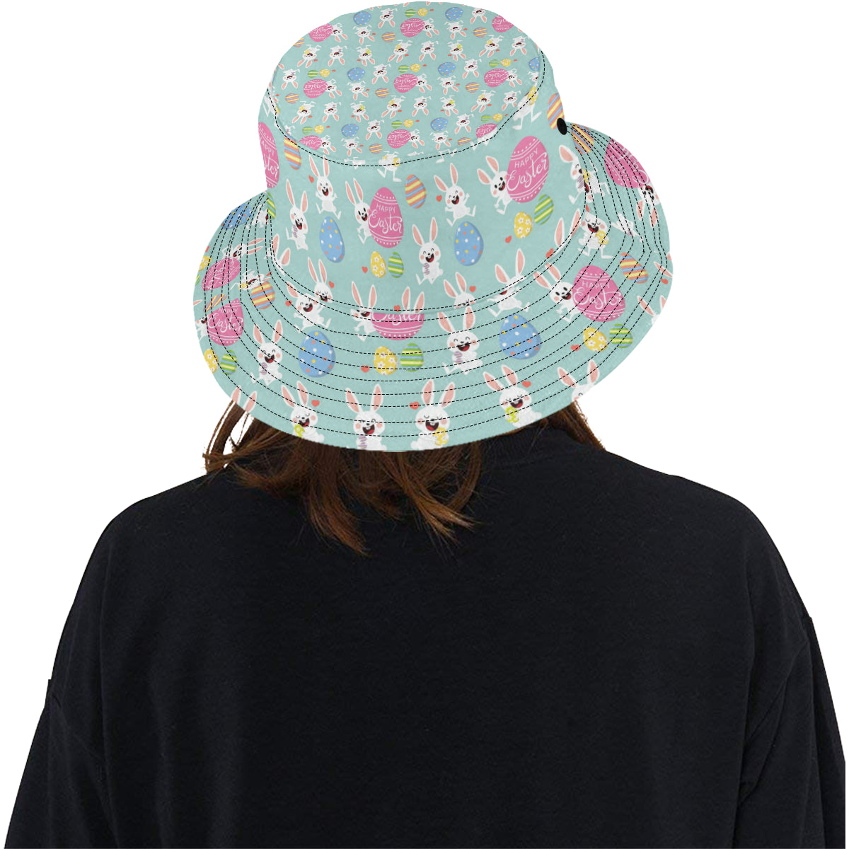Easter Eggs Pattern Print Design RB014 Unisex Bucket Hat