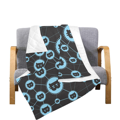 Cryptocurrency Pattern Print Design 02 Premium Quilt