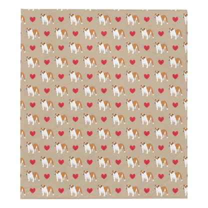 Bulldogs Pattern Print Design 02 Premium Quilt