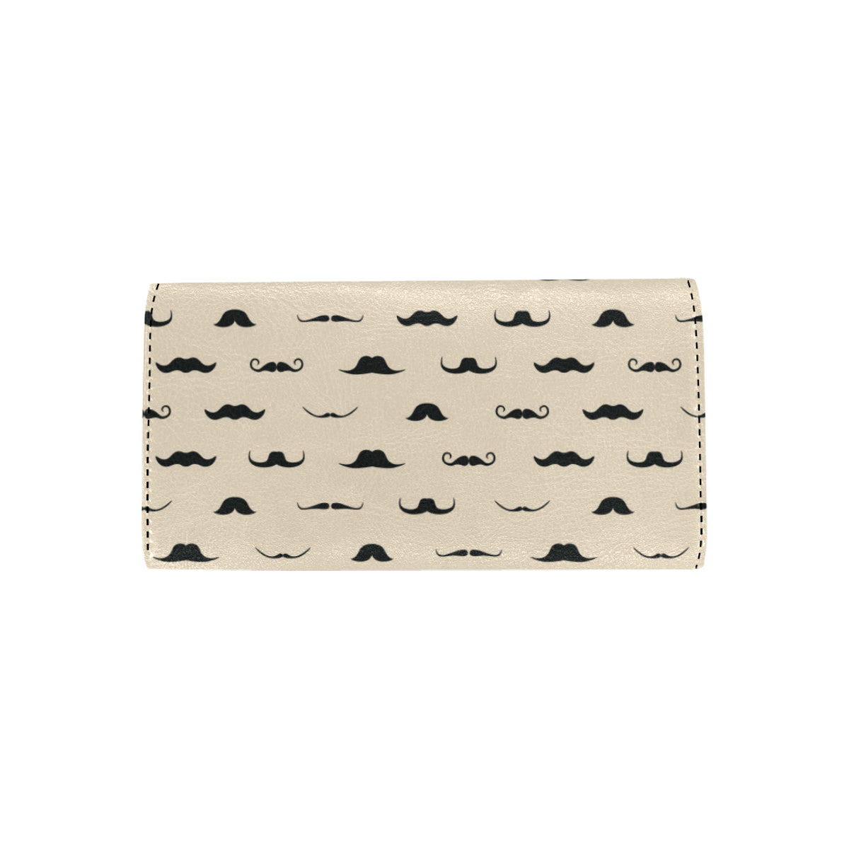 Mustache Pattern Print Design A03 Women's Trifold Wallet