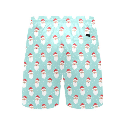 Santa Print Design LKS308 Men's Swim Trunks Beach Shorts