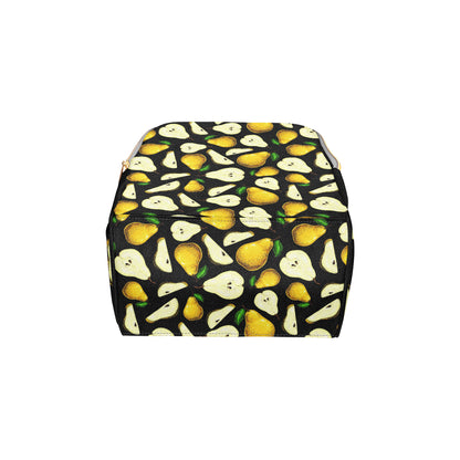 Pear Pattern Print Design PE01 Diaper Bag Backpack