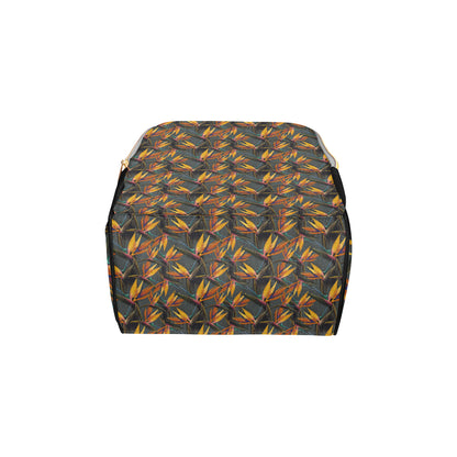 Bird Of Paradise Pattern Print Design 01 Diaper Bag Backpack