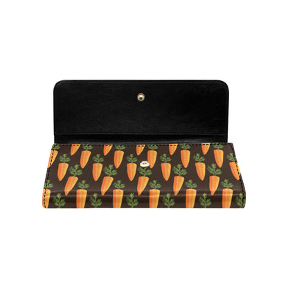 Carrot Pattern Print Design 06 Women's Trifold Wallet