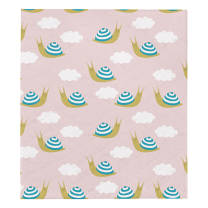 Snail Pattern Print Design 02 Premium Quilt