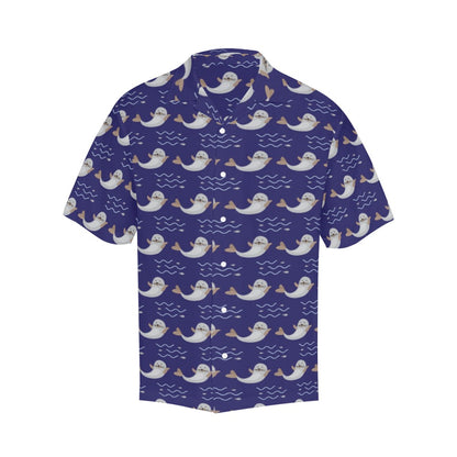Sea Lion Print Design LKS404 Men's Men's Hawaiian Shirt