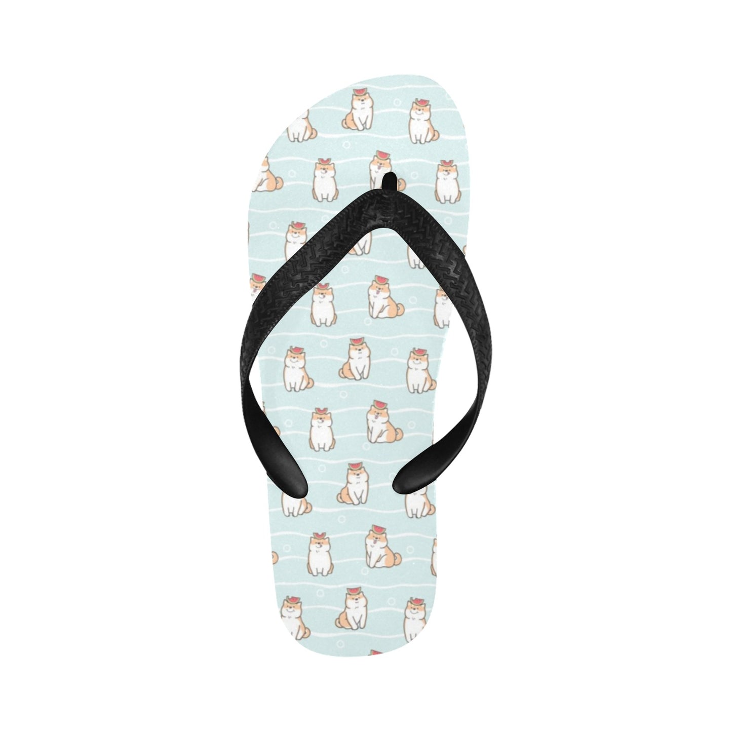 Shiba Inu Print Design LKS3011 Flip Flops