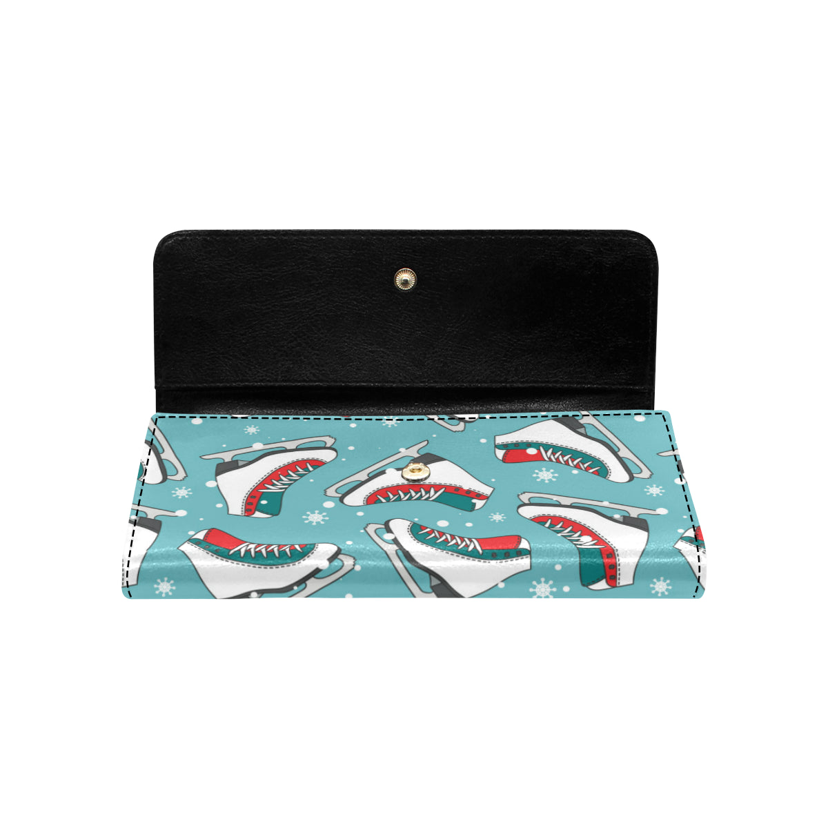 Ice Skate Pattern Print Design 03 Women's Trifold Wallet