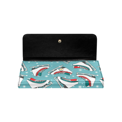 Ice Skate Pattern Print Design 03 Women's Trifold Wallet