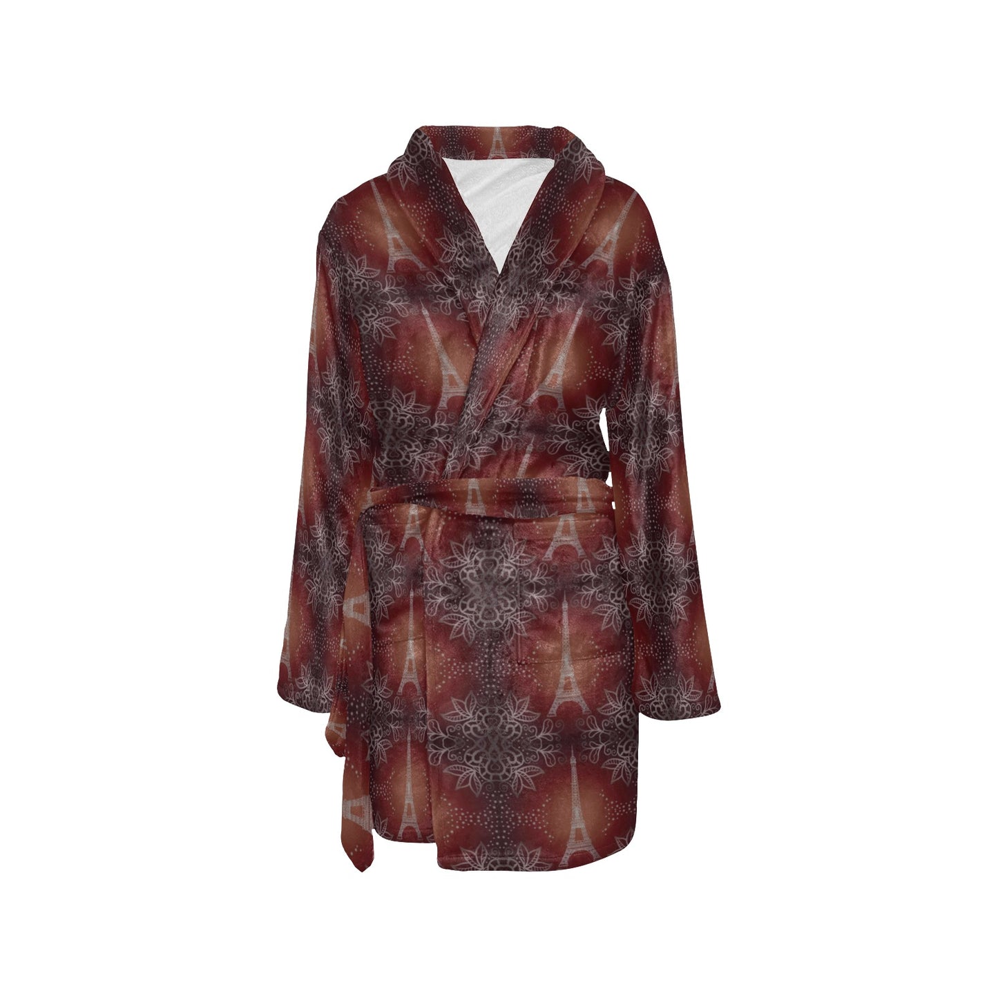 Eiffel Tower Drawing Print Women's Fleece Robe