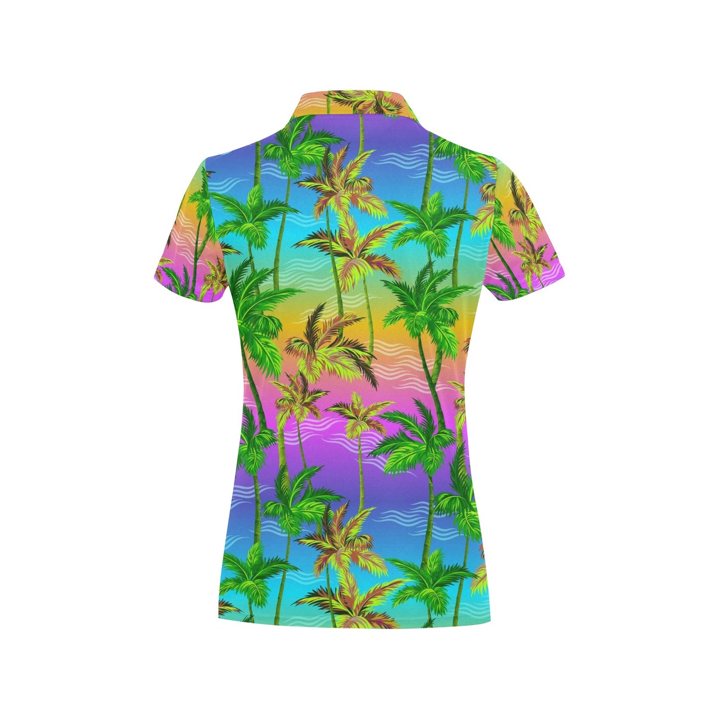 Palm Tree Pattern Women's Polo Shirt