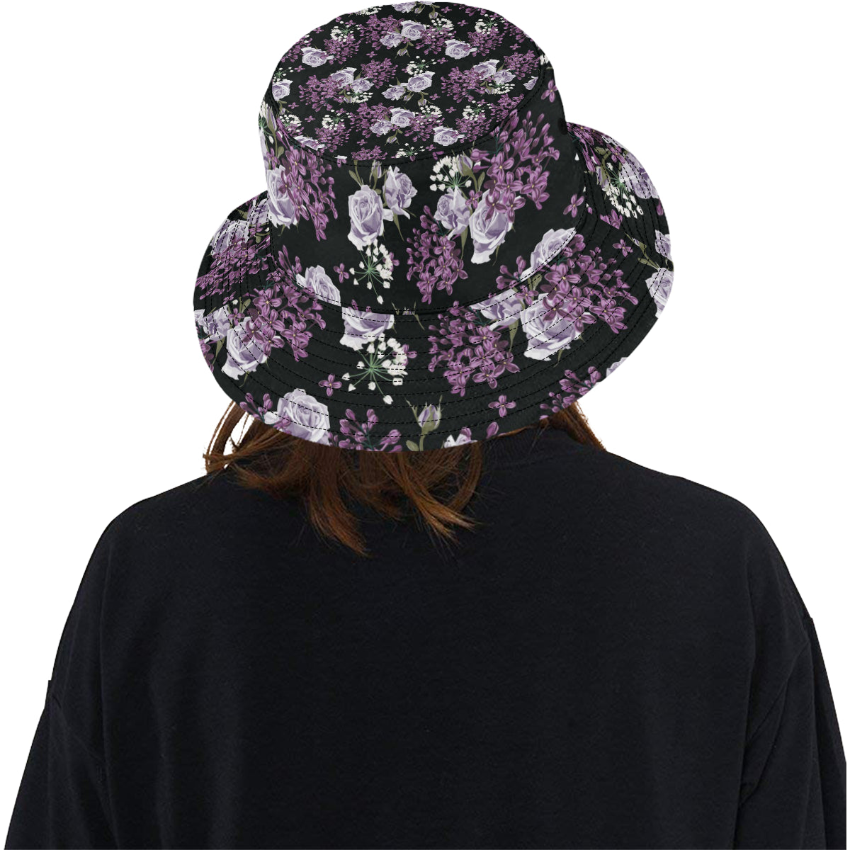 Lilac Pattern Print Design LI04 Unisex Bucket Hat