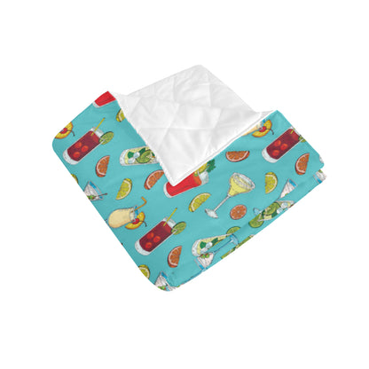 Cocktail Pattern Print Design 05 Premium Quilt