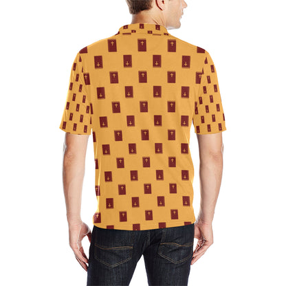 Bible Pattern Print Design 05 Men Polo Shirt
