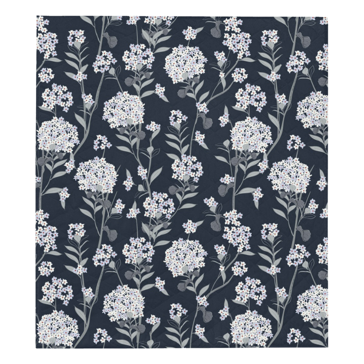 Hydrangea Pattern Print Design HD07 Premium Quilt