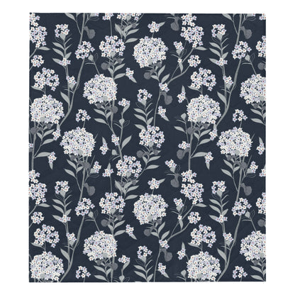 Hydrangea Pattern Print Design HD07 Premium Quilt
