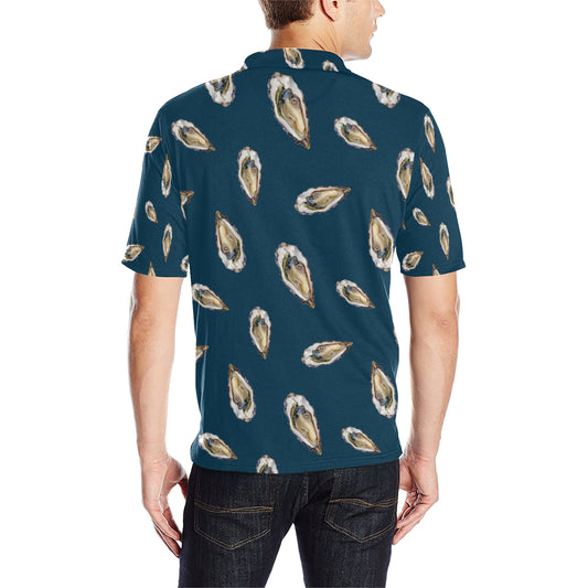 Oyster Pattern Print Design 03 Men Polo Shirt