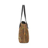 Maori Ornament Design Print Leather Tote Bag