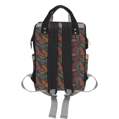 Bat Tribal Pattern Print Design 03 Diaper Bag Backpack
