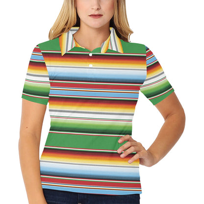 Serape Print Design LKS302 Women's Polo Shirt