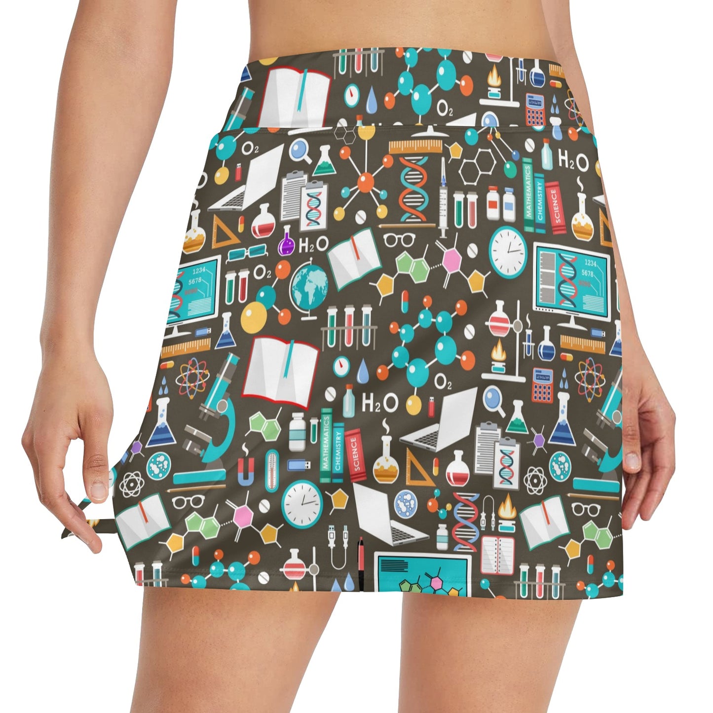 Science Print Design LKS303 17" Golf & Pickleball Skort with Pockets