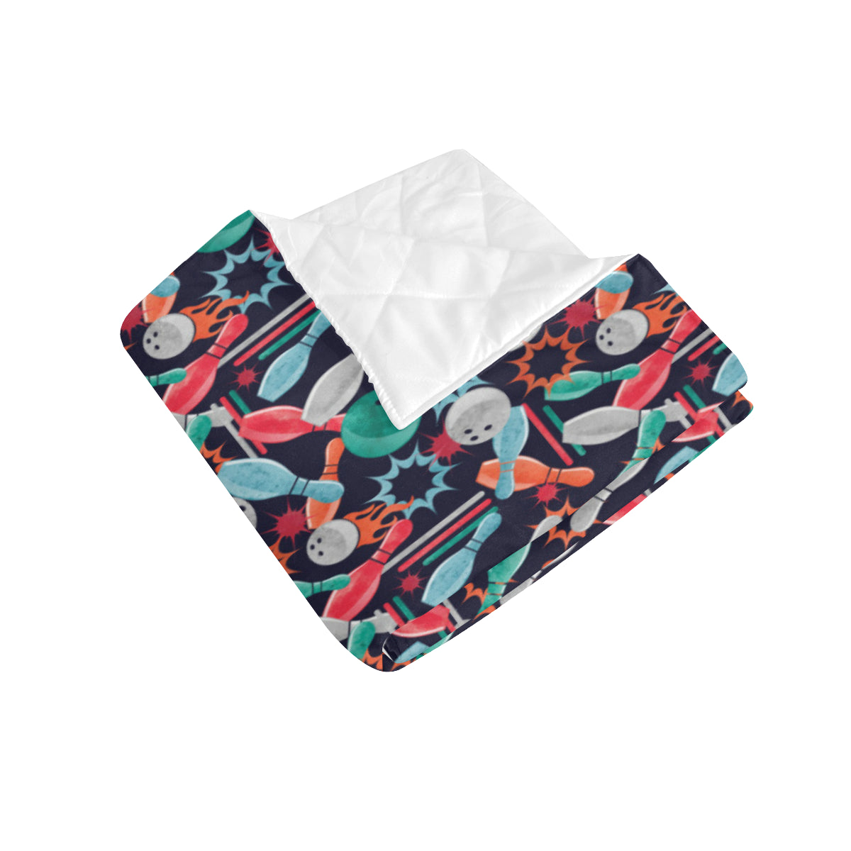 Bowling Pattern Print Design 08 Premium Quilt
