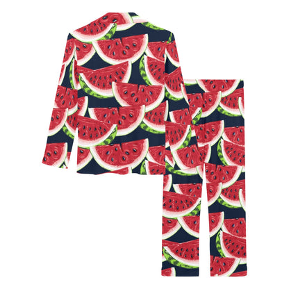 Watermelon Pattern Print Design WM011 Women's Long Pajama Set