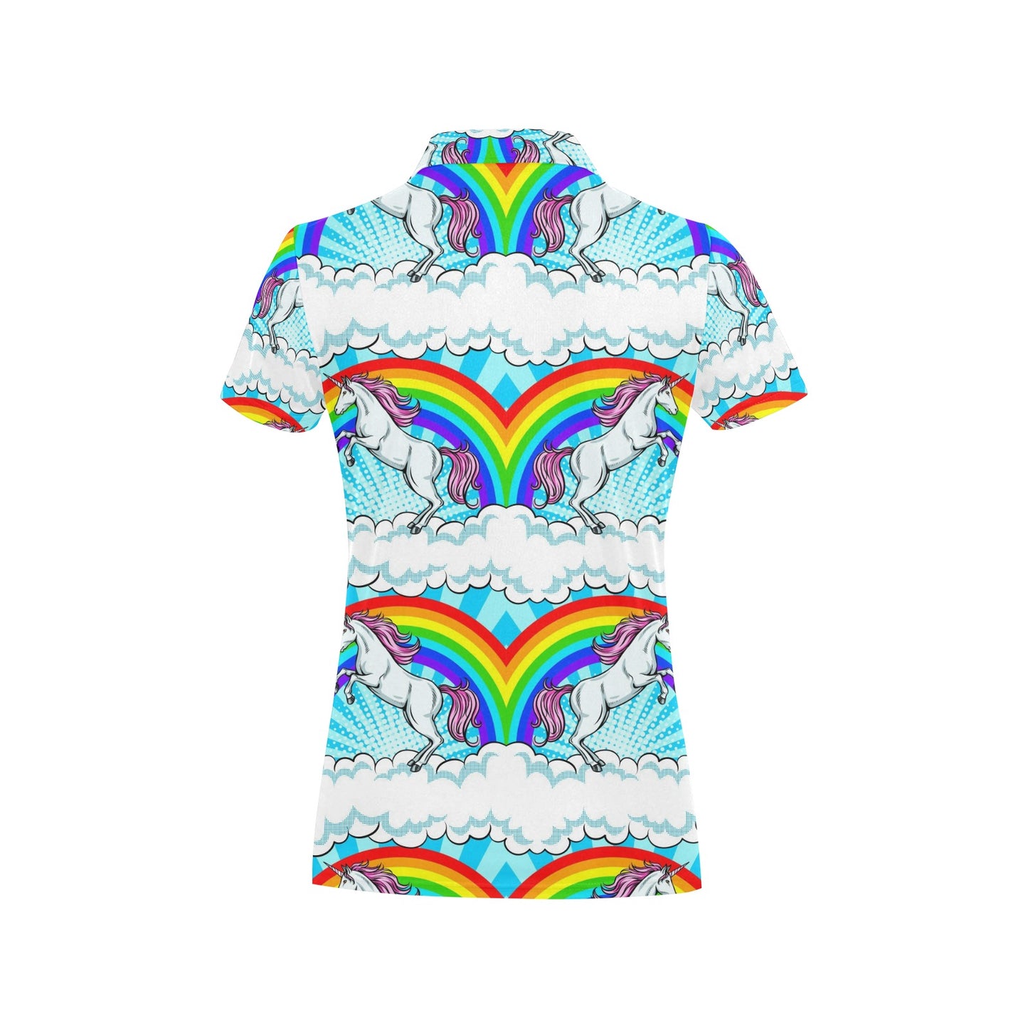 Unicorn Rainbow Women's Polo Shirt