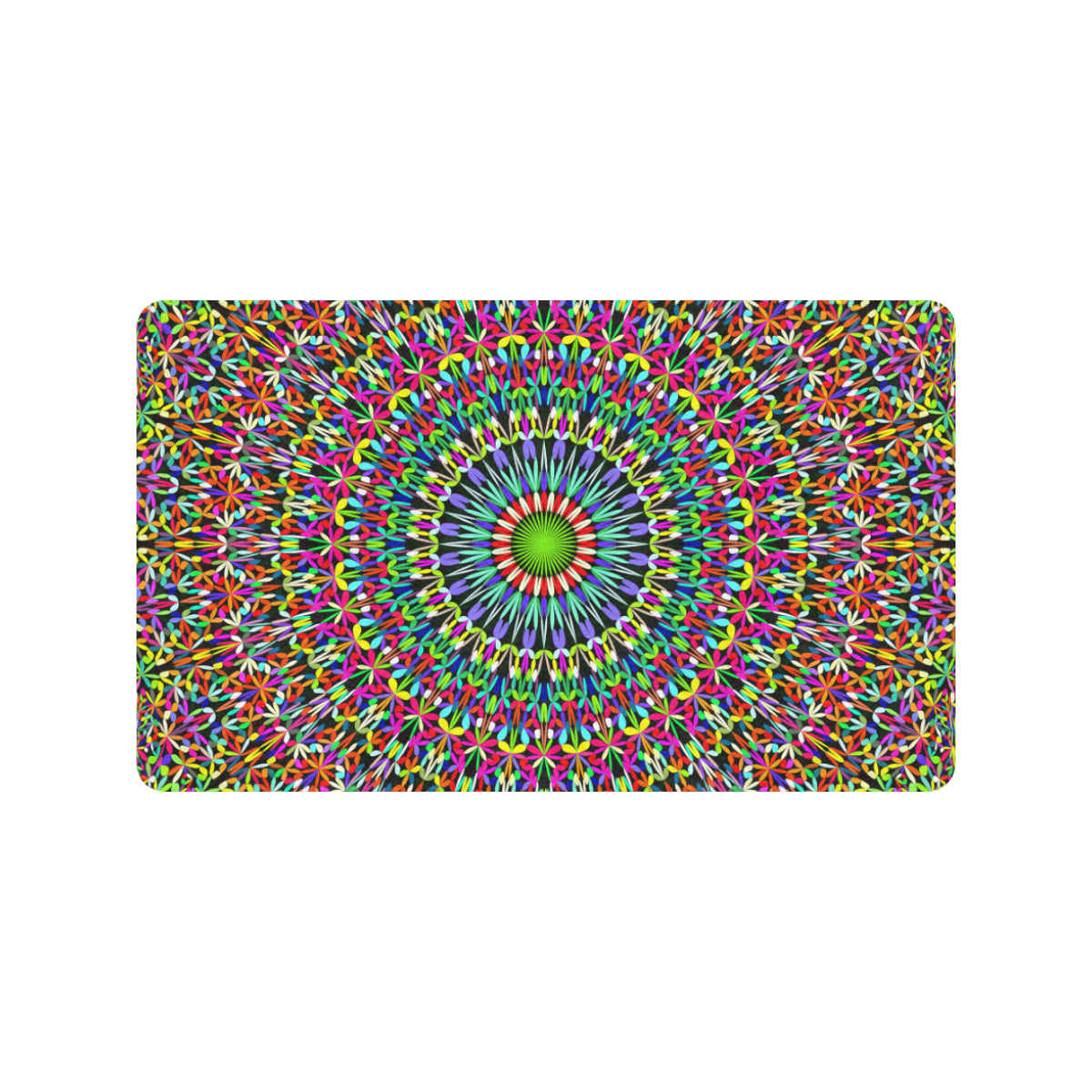 Bohemian Colorful Style Print Rubber Doormat