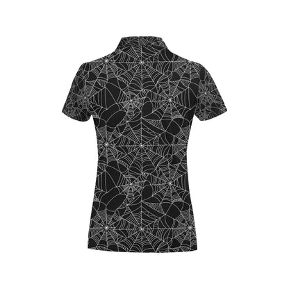 Spider Web Print Design LKS301 Women's Polo Shirt