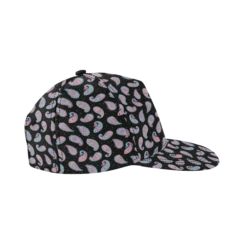 Paisley Pink Design Mandala Print Snapback Cap