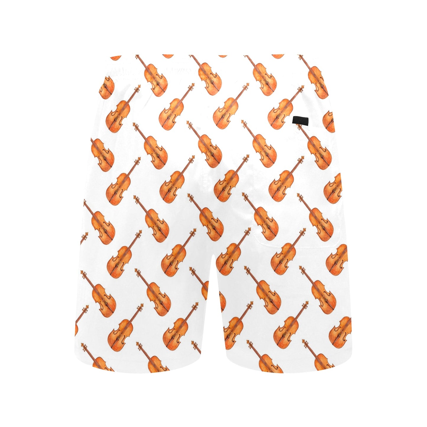 Violin Print Design LKS401 Men's Swim Trunks Beach Shorts