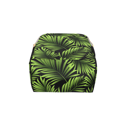 Green Neon Tropical Palm Leaves Diaper Bag Backpack